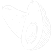 Floating nutrition themed decorative graphic