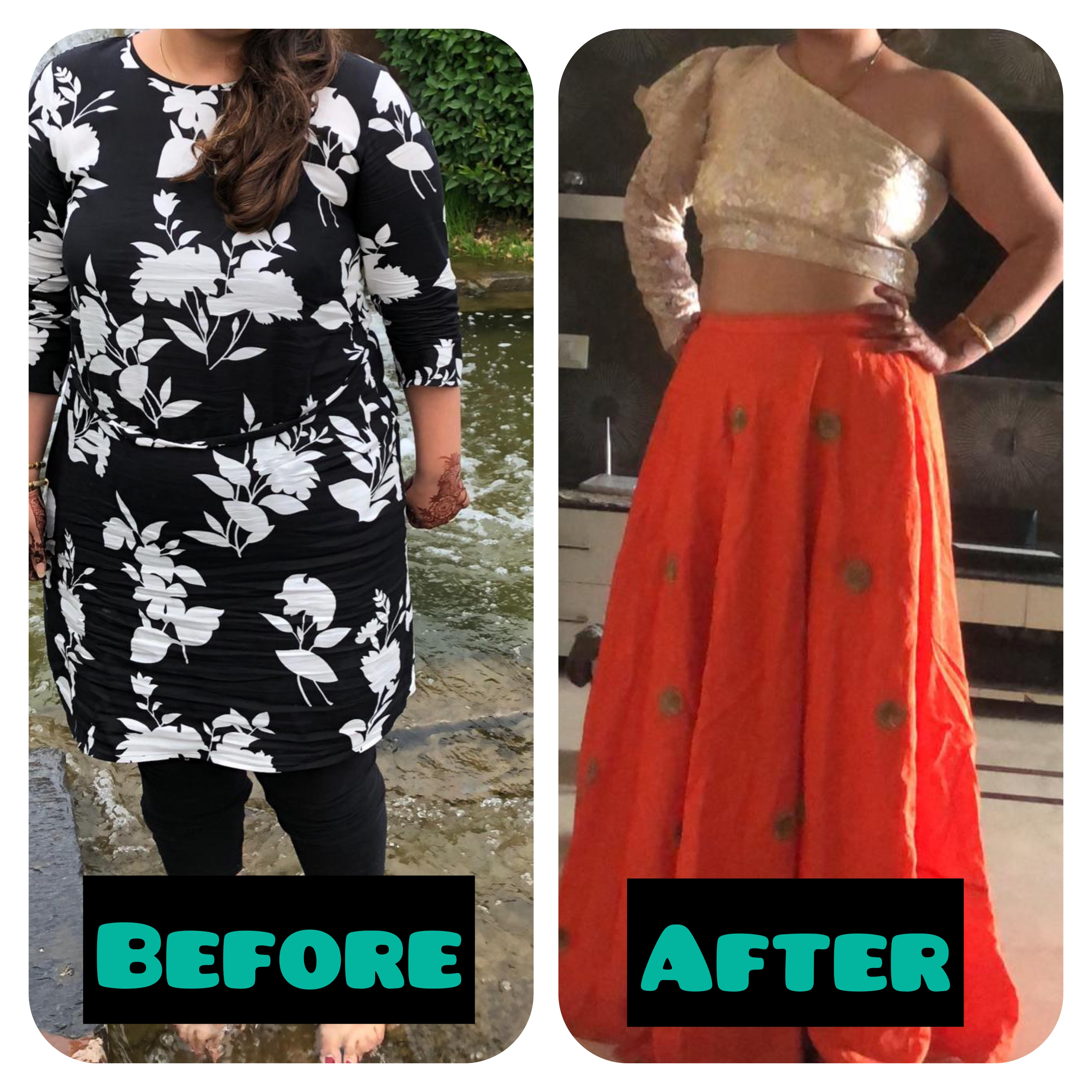 Weight loss diet transformation result